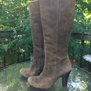 Fossil Distressed Brown Soft Leather Tall Boots 7
